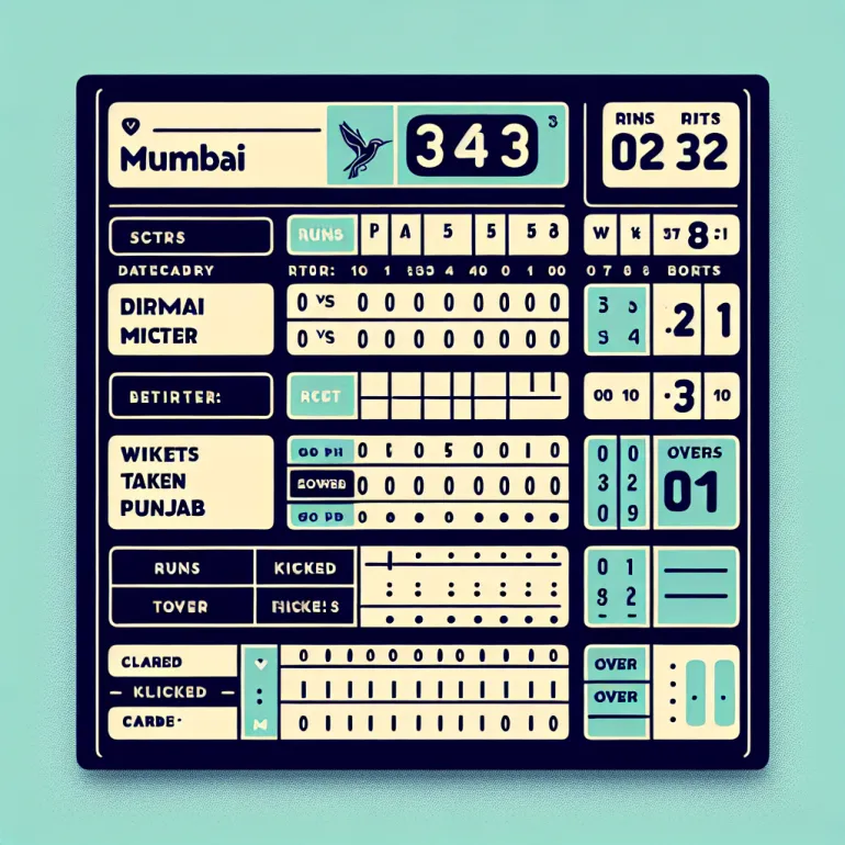 Mi vs punjab scorecard