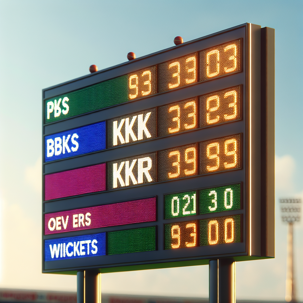 pbks vs kkr score